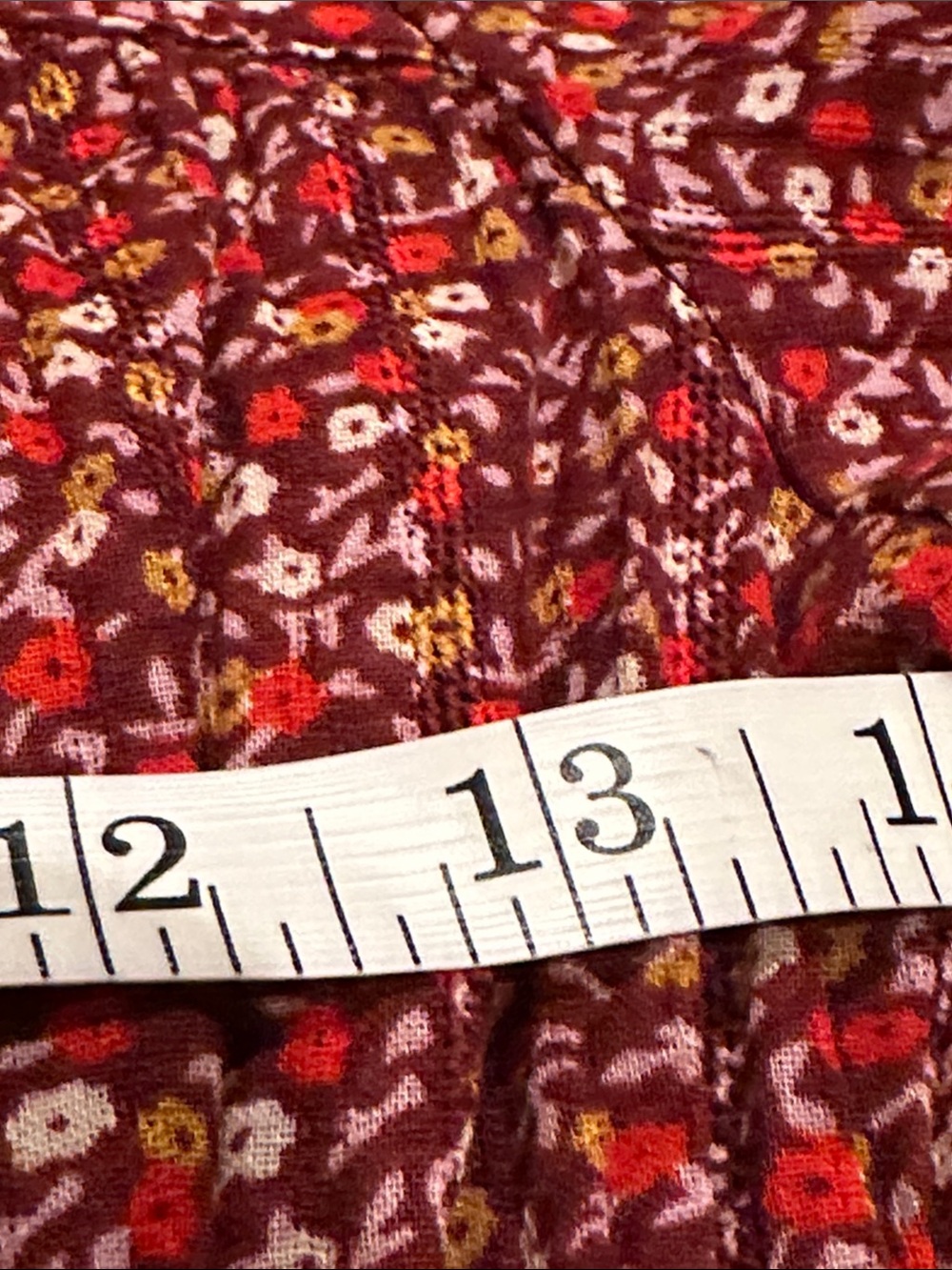 Universal Thread Burgundy Floral Smocked Square-Neck Top - Picture 6 of 8